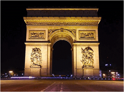 'Arc de Triomphe', inaugurated 1836, Paris France